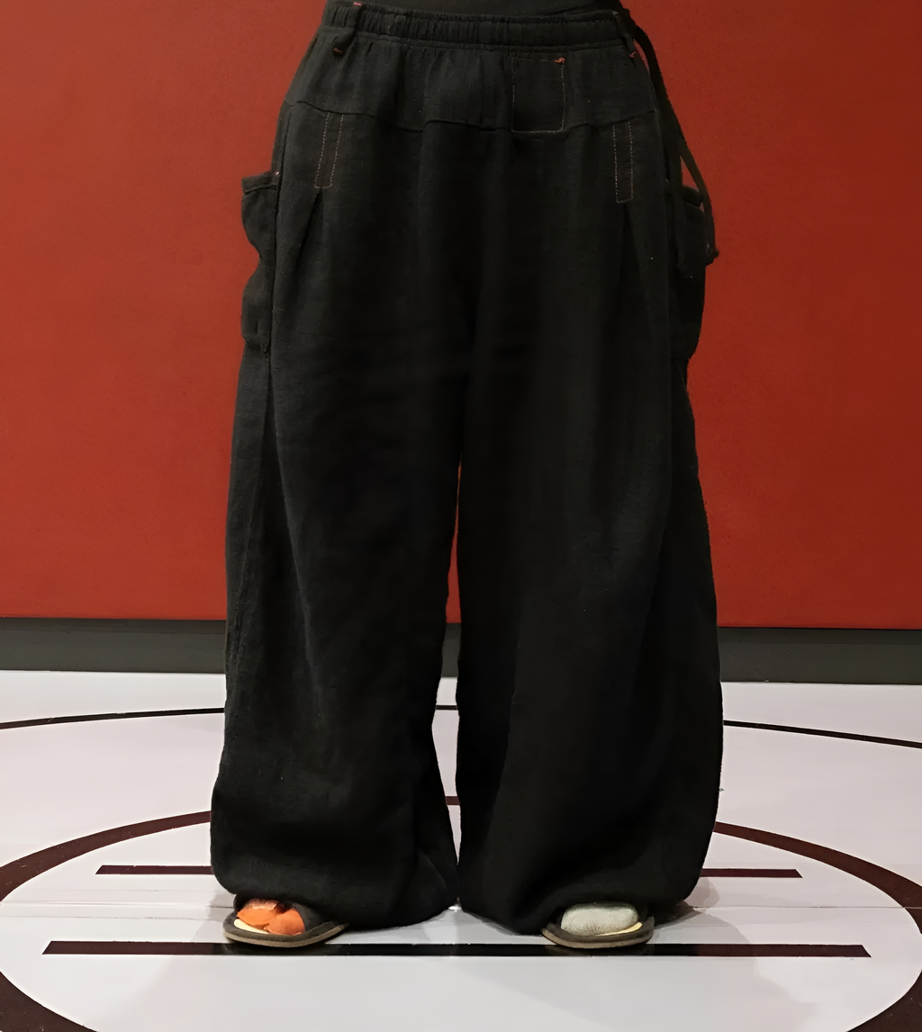 Elion™ – Flax Pleated Wide-Leg Pants
