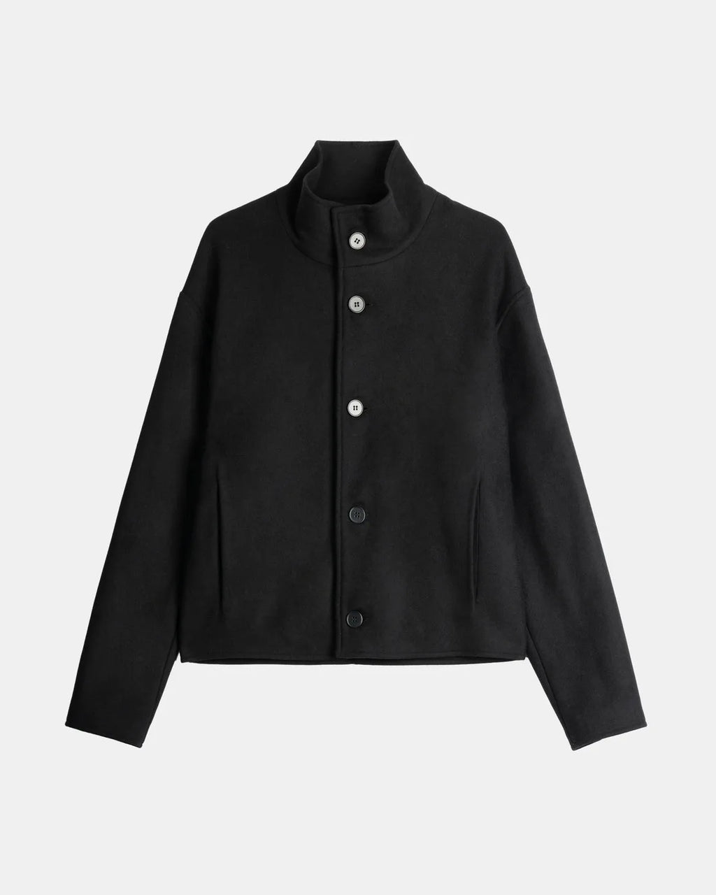 Valiant High Collar Wool Jacket front view