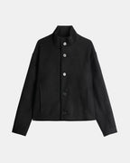 Valiant High Collar Wool Jacket front view