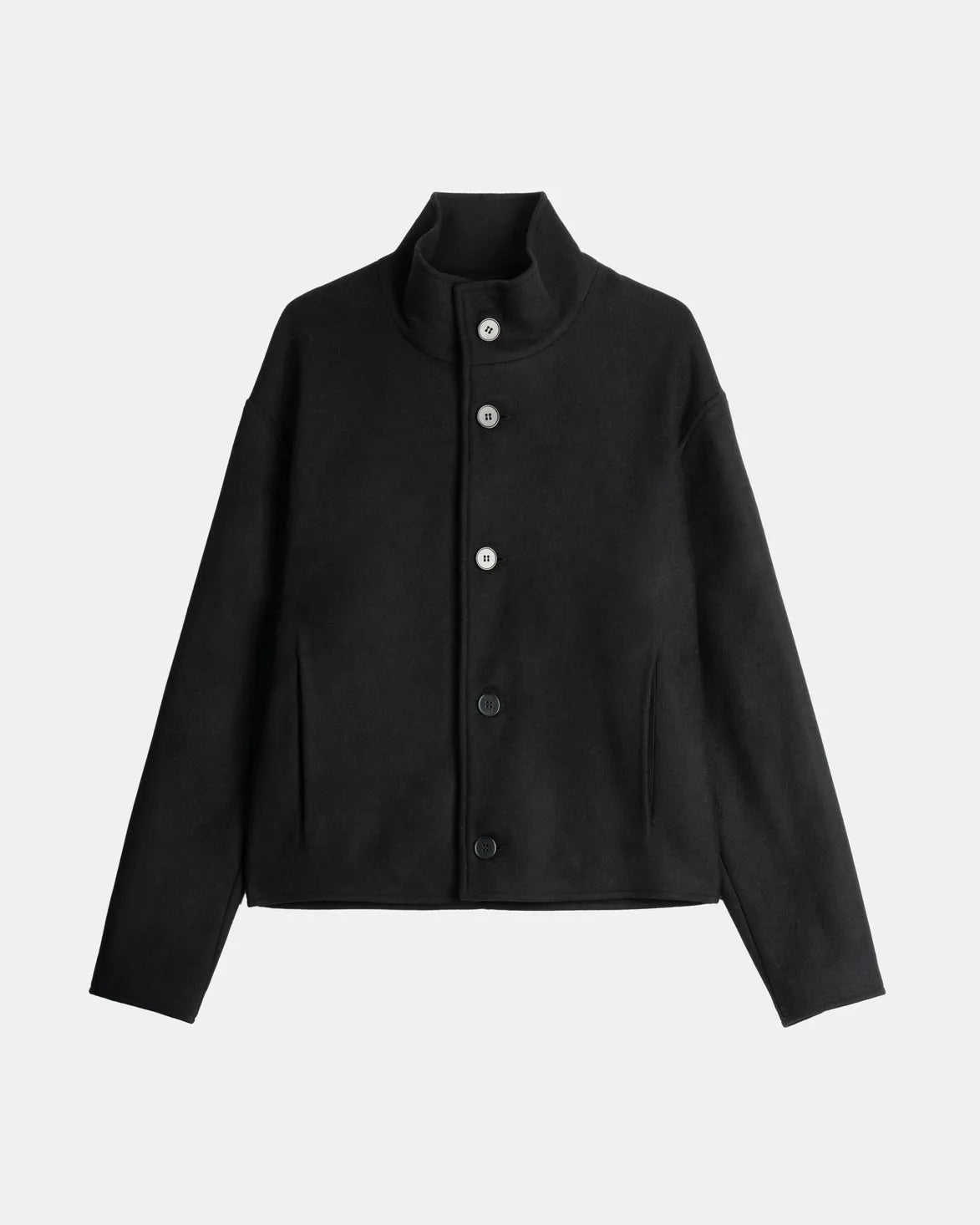 Valiant High Collar Wool Jacket front view