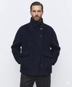 Elora™ – Wool Funnel Neck Coat