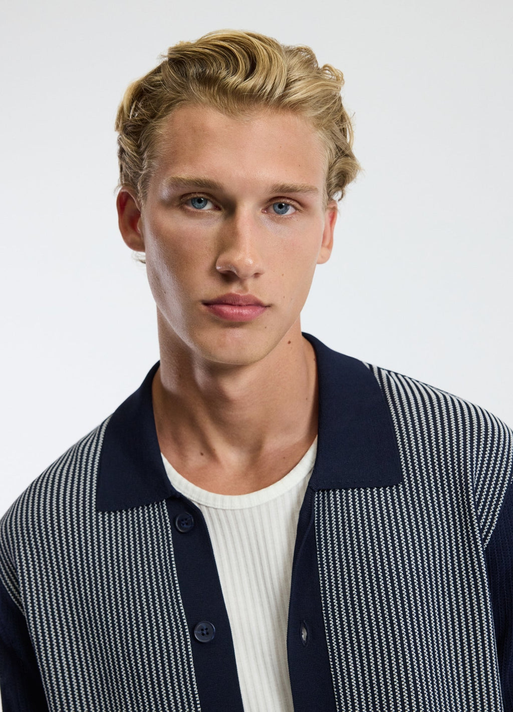 Lior™ – Panelled Stripe Knit Shirt