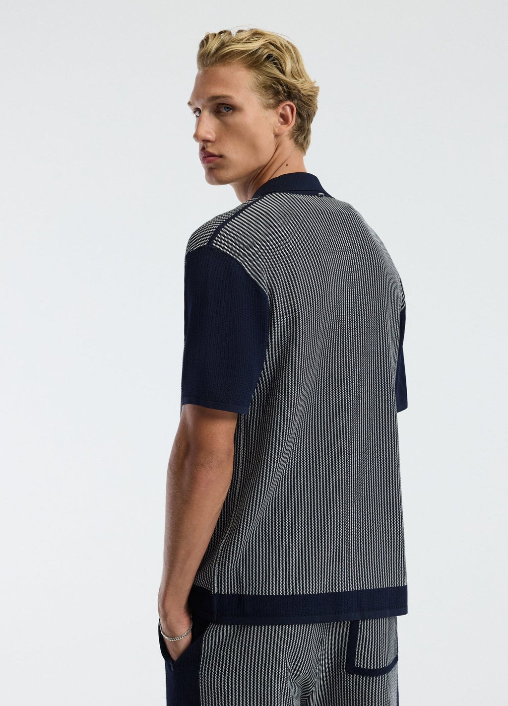 Lior™ – Panelled Stripe Knit Shirt
