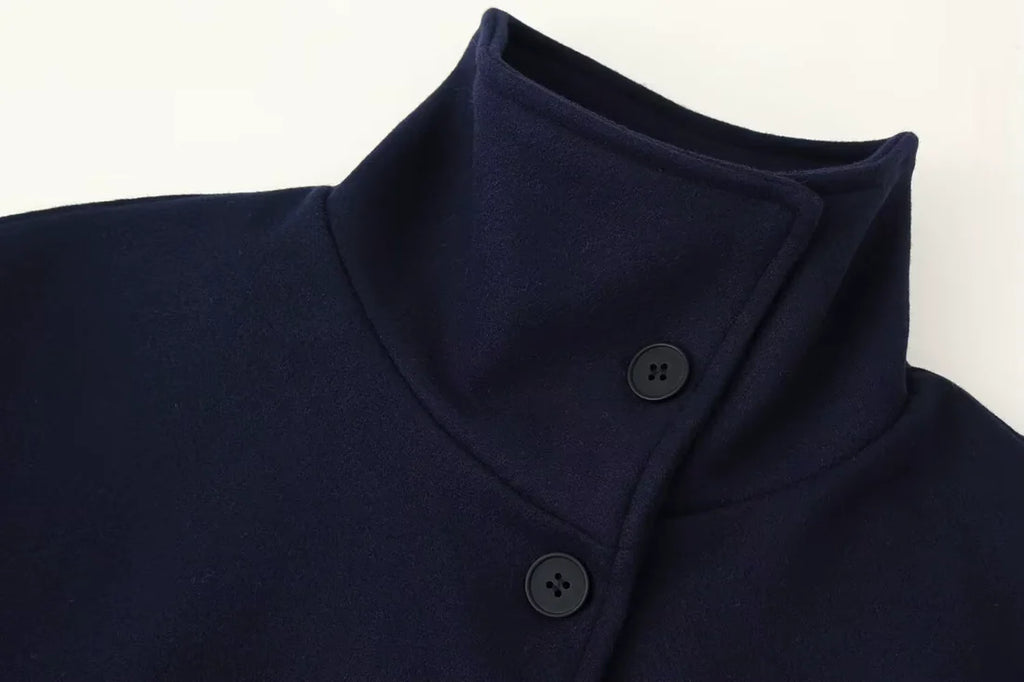 Elora™ – Wool Funnel Neck Coat