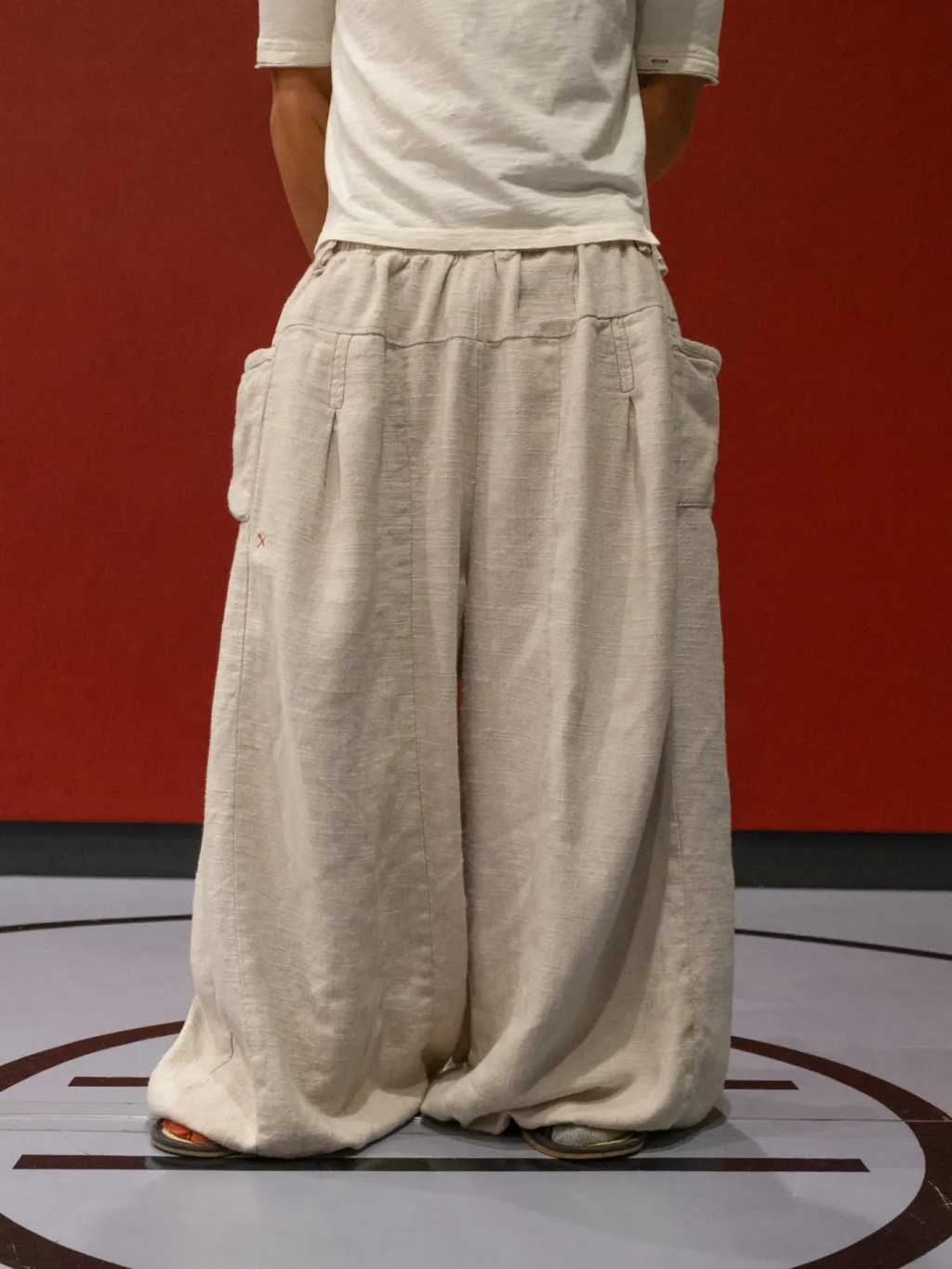 Elion™ – Flax Pleated Wide-Leg Pants