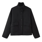 Elora™ – Wool Funnel Neck Coat