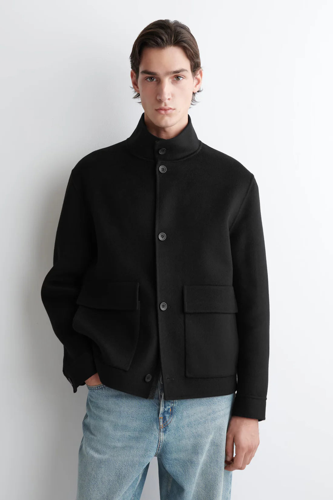 Elora™ – Wool Funnel Neck Coat