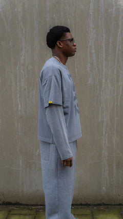 Mortar™ – Stone Grey Double Sleeve Tee