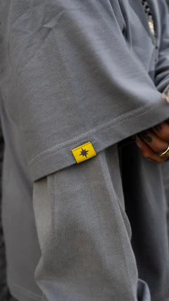 Mortar™ – Stone Grey Double Sleeve Tee