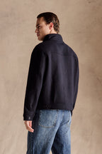 Caelan™ – Navy Wool Flight Jacket