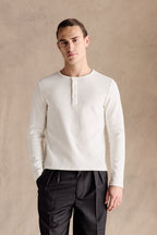 Lorin™ – White Henley Shirt