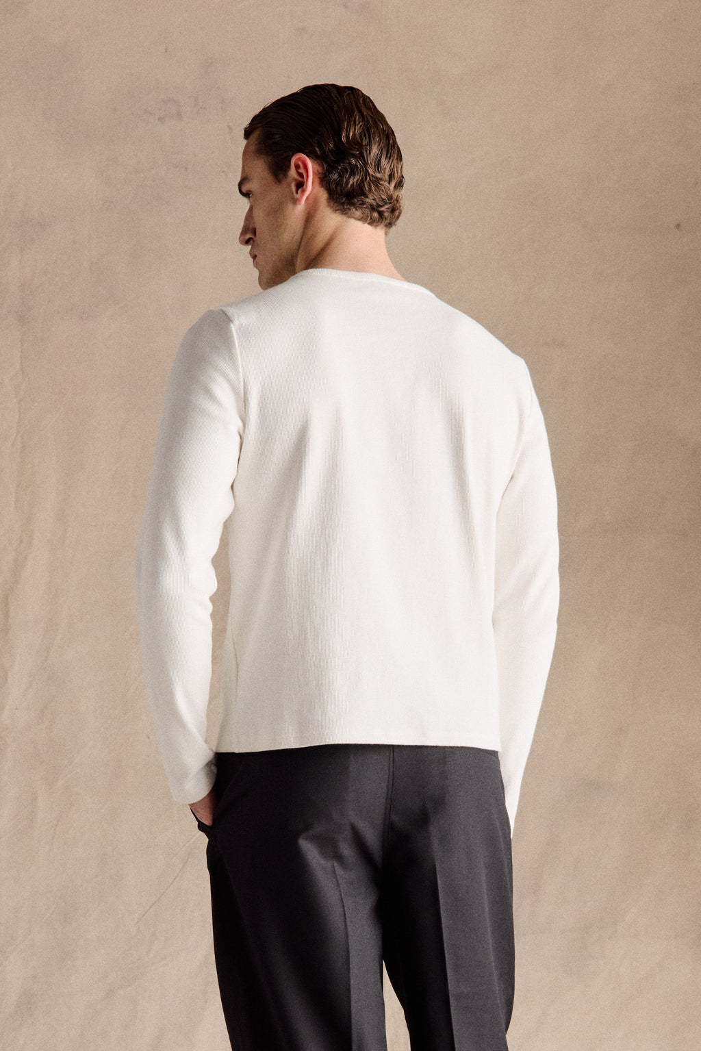 Lorin™ – White Henley Shirt
