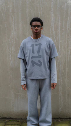 Mortar™ – Stone Grey Double Sleeve Tee